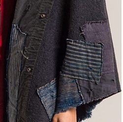 REVIEW: Quilts of Southwest China Greg Lauren Detail of Striped Blanket Wrap in Red Black
