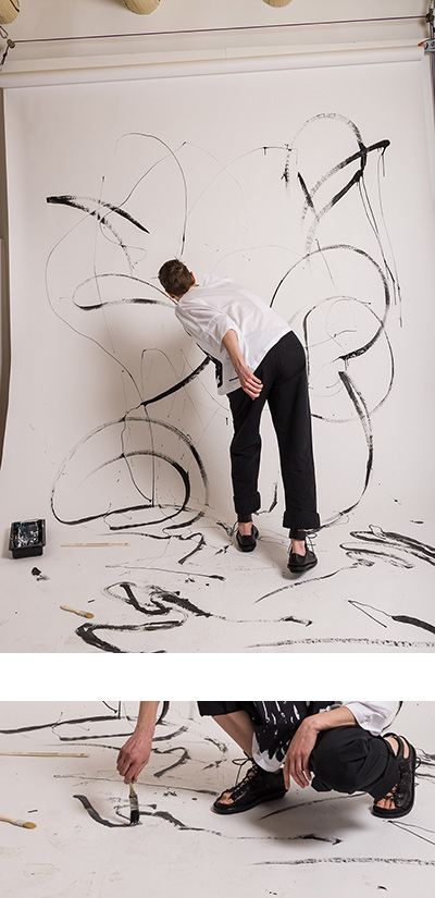 Trippen Rundholz Black Label ss18 Cy Twombly in Fashion Paint Art