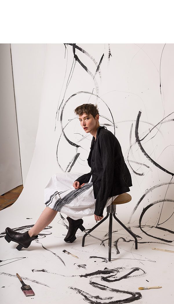 Trippen Rundholz Black Label ss18 Cy Twombly in Fashion Paint Art