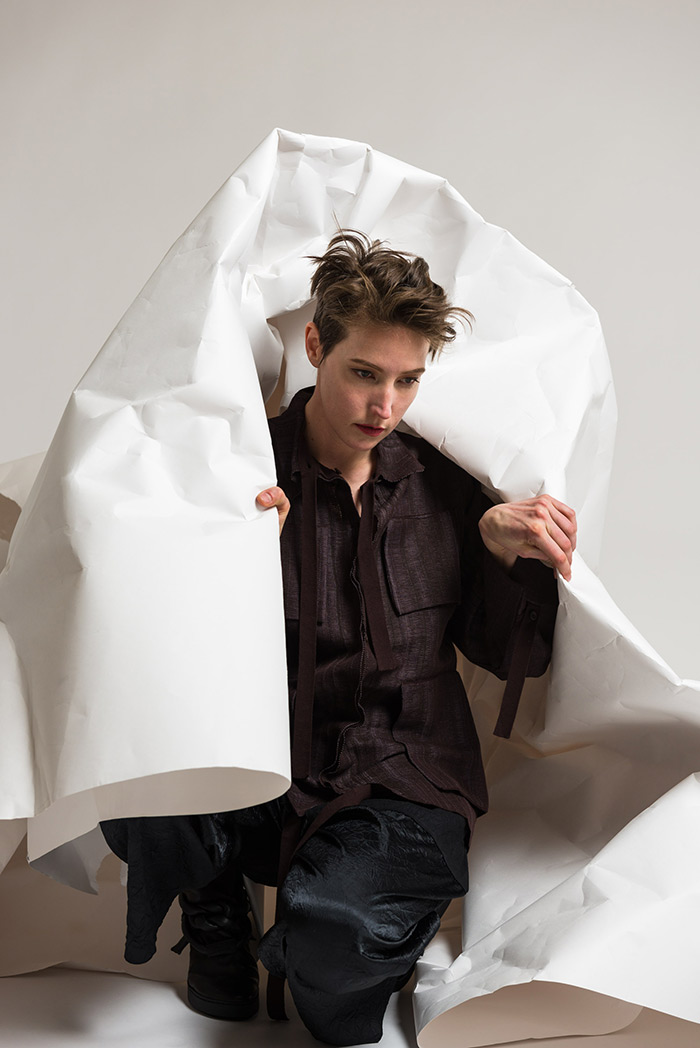 boboutic knitwear a line jacket spring summer 2018 paper collection