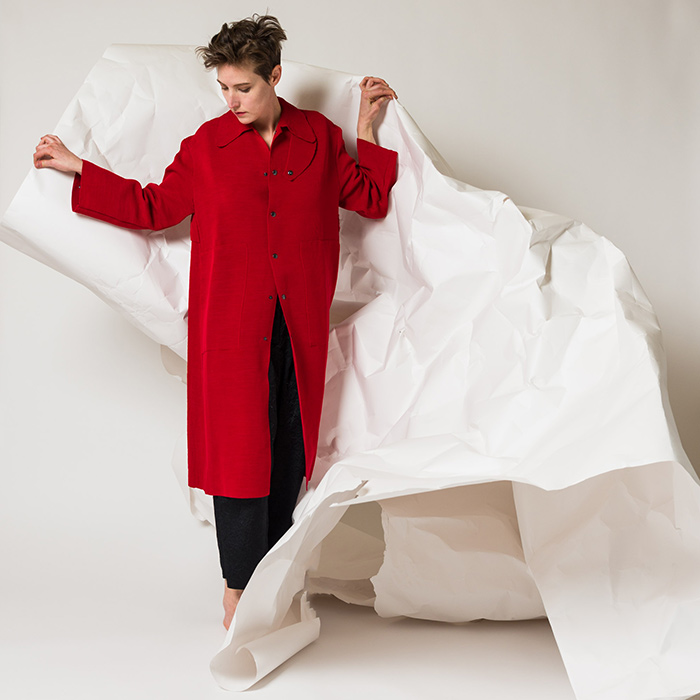 boboutic textured coat/ knitwear sweater spring summer 2018 paper collection