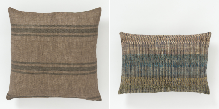 Neeru Kumar Tan and Blue Pillows