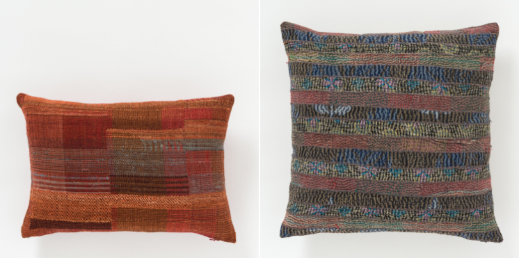 Neeru Kumar Red and Blue Pillows