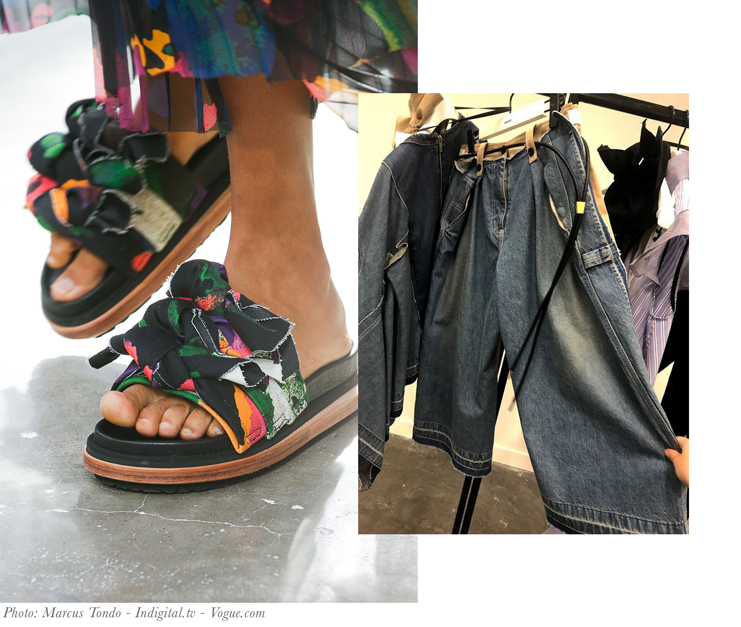 Sacai Sandals and Jeans Spring 2019