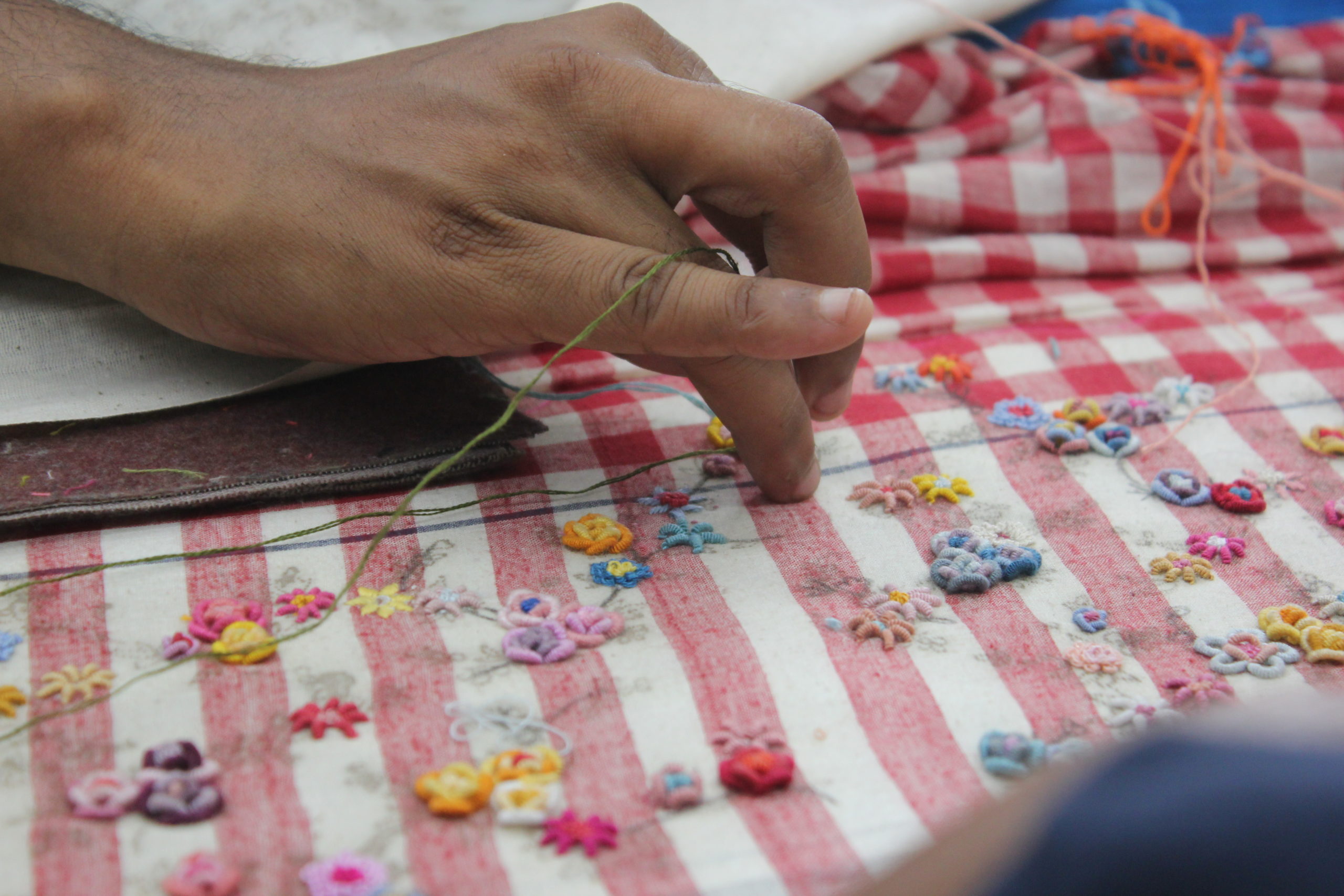 ilovepero embroidering process