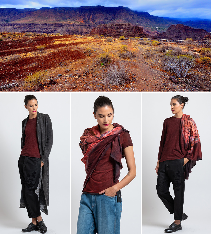 Rolled Hem Sweater in Nero/ Smalto, Hand-Painted T-Shirt in Nero/ Smalto, Barchetta Sweater in Nero/ Smalto