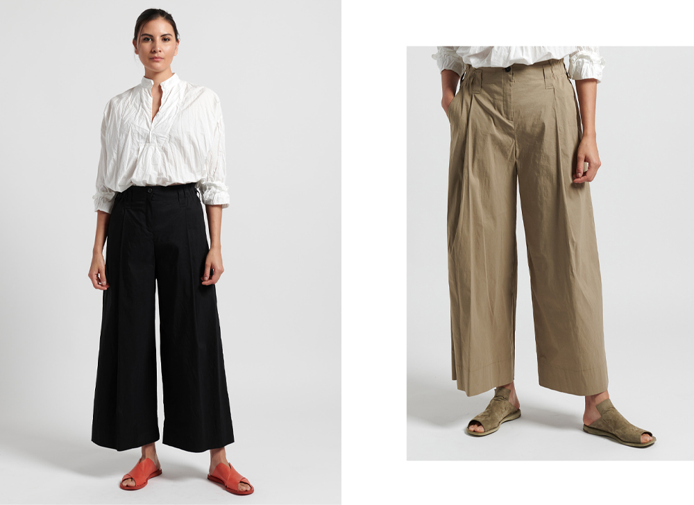 Peter O Mahler Culottes in Black and Khaki