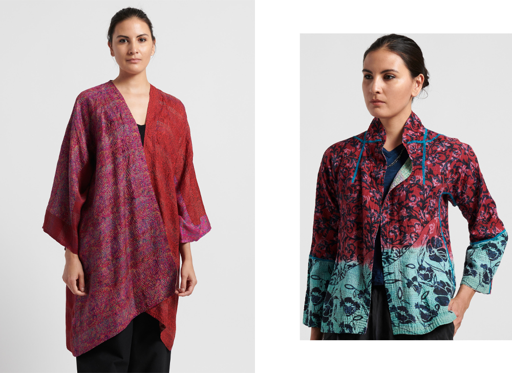 Pink and Red Mieko Mintz Jacket and Kimono