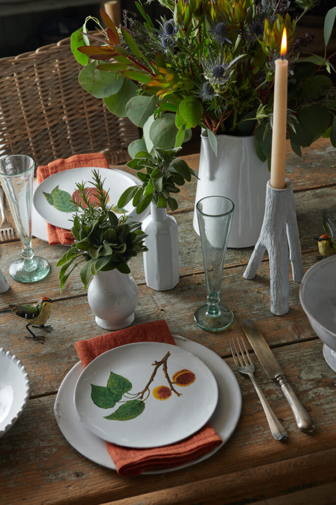Setsuko Klossowska de Rola’s Candlestick Holder at a Dinner Table