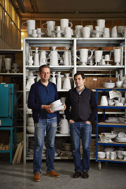 Portrait of Ivan Pericoli and Benoît Astier de Villatte