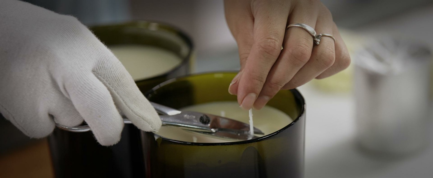 Cutting the Wick of a Cire Trudon Candle