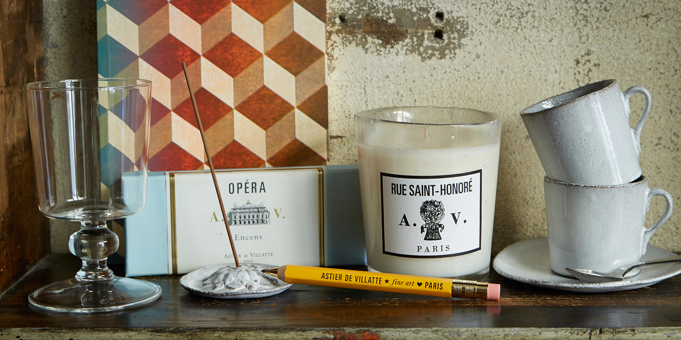 Astier de Villatte Candle, Incense, Dishes, Glassware and Book