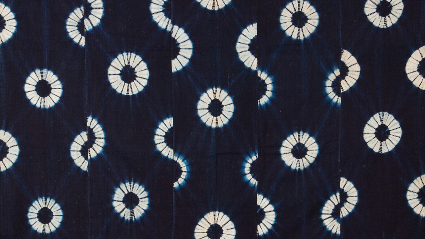 Resist-Dyed Japanese Shibori Textile